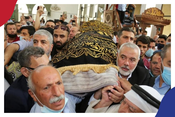 قيادة حماس وجماهير حاشدة تشيع الراحل الكبير المهندس إبراهيم غوشة